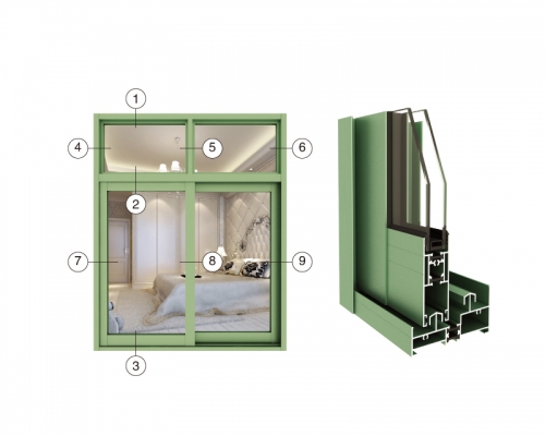 四川CD90断桥隔热推拉窗系列